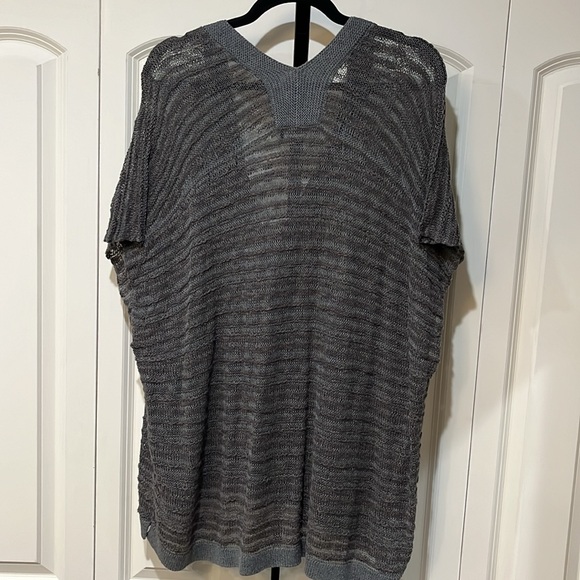 Anntarrah Peruvian lightweight organic cotton V-neck cap sleeve tunic size M/L - Picture 5 of 5